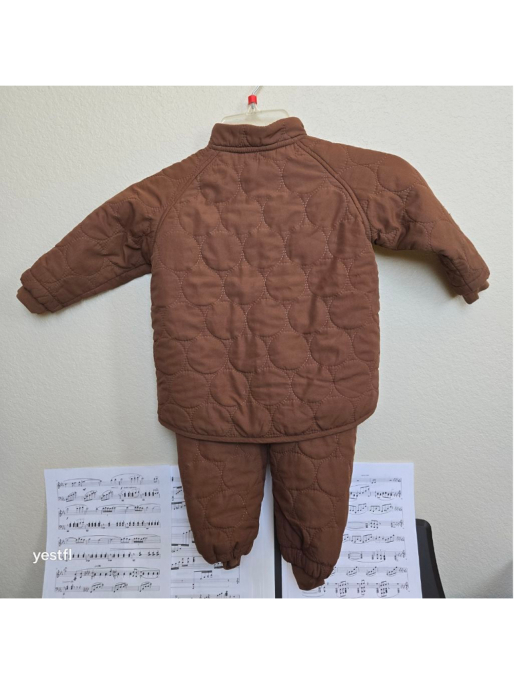 Konges Sløjd Copenhagen Mocha Quilted Puffer Jacket & Pants Set 18 Months